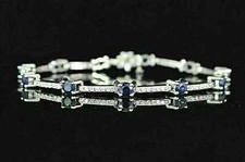 Stunning Tennis Bracelet 8.8 Ct Round Simulated Garnet 925 White Sterling Silver Stunning Tennis Bracelet 8.8 Ct Round Simulated Garnet 925 White Sterling Silver