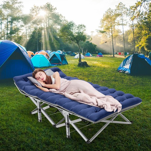 Cuna plegable para adultos cama de invitados de alta resistencia cunas portátiles camping con colchoneta - Imagen 10 de 14