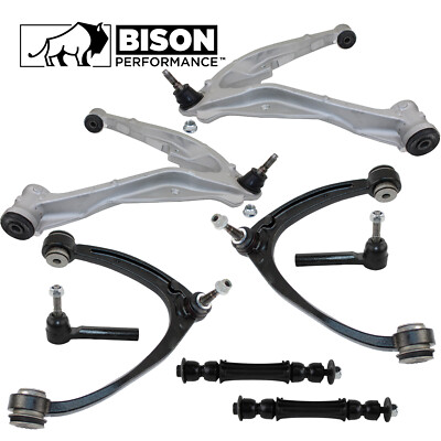 Bison Performance 8pc Front Control Arm Sway Bar Tie Rods Kit For Cadillac GMC