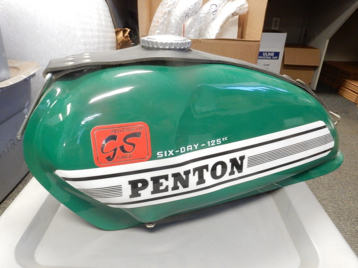 Penton OEM Gas Tank Assy 1974 GS Tuned Six Day 125 w/ Cap & Bra | eBay