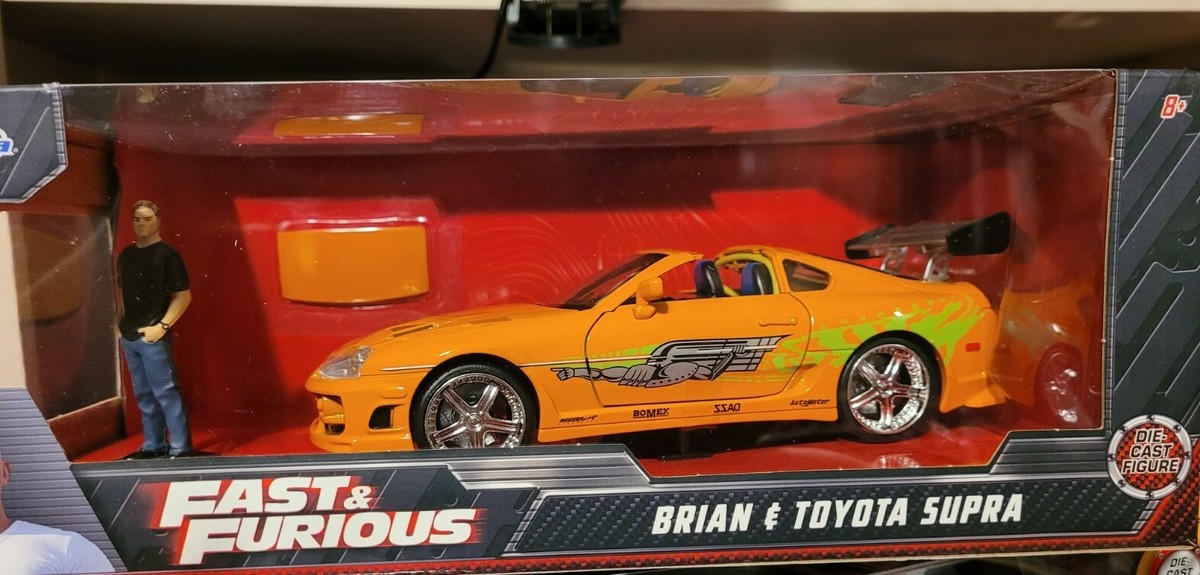 Jada Fast & Furious Brian Figure & Toyota Supra 1:24 Diecast