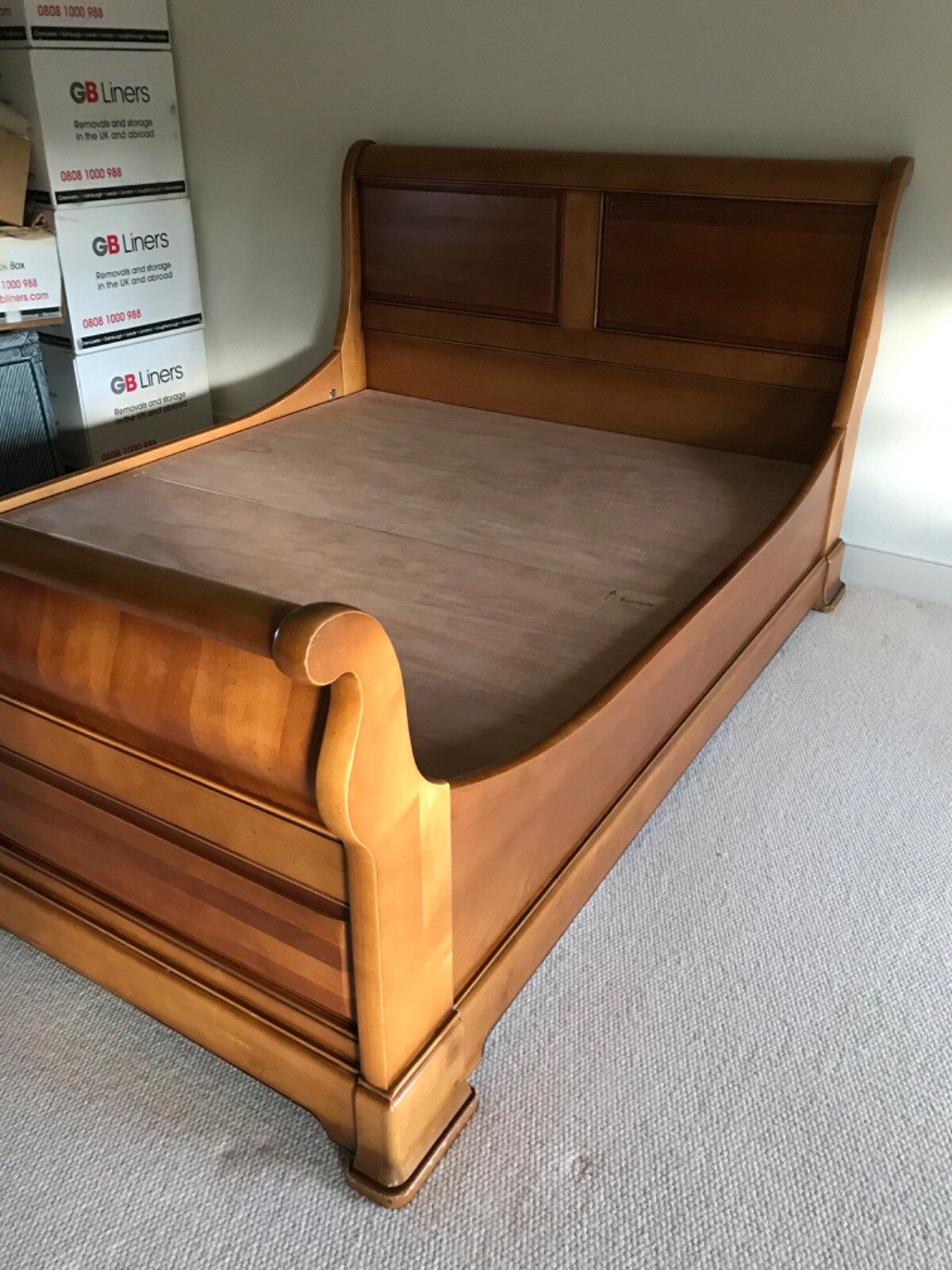 Quality Antique Style King Size Sleigh Bed eBay