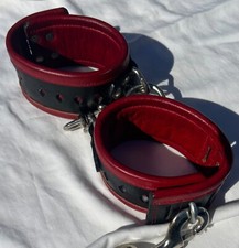Leather Wrist Restraints for play Bondage BDSM