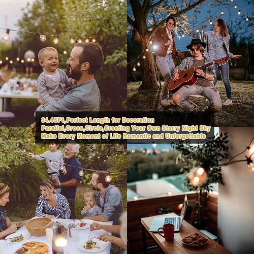 Garden Lights Mains Powered Festoon Lights G40 Outdoor String Lights Waterproof - Picture 11 of 18