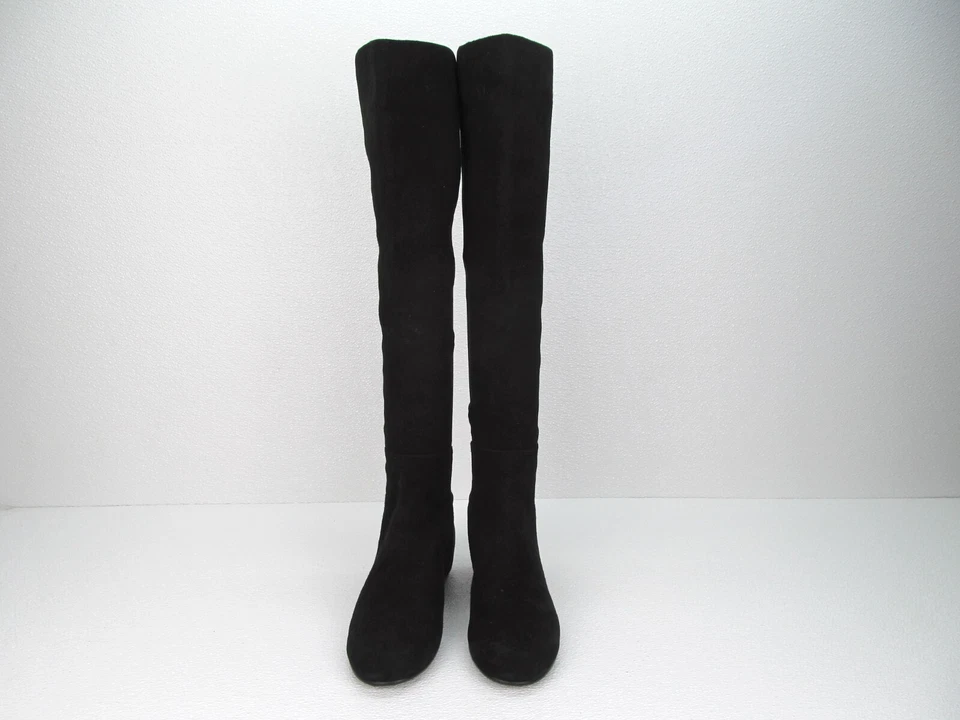 Bota para mujer Stuart Weitzman Lander OTK gamuza antracita sobre la rodilla talla 10 M Foto 2 de 4