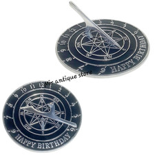 Sonnenuhr Uhr massiv Aluminium für Garten Hof Outdoor Wohndeko Geburtstag Geschenk