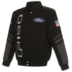 Authentic Ford F150 Racing Embroidered Cotton Twill Jacket JH Design Black New