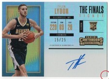 2017-18 Panini Contenders The Finals Ticket #124B Tyler Lydon RC Auto 15/25