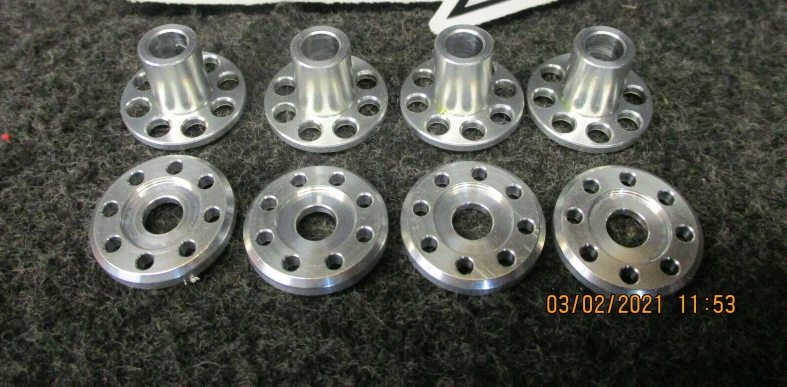 Honda CR125 2006 DOCWOB silver alloy radiator top hat washers fitting kit