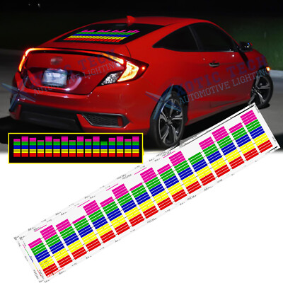 Car Sticker Music Color Rhythm Flash Light LED Sound Activated Equalizer Lamp