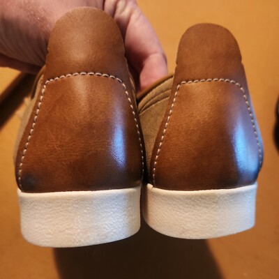 Vintage AMF Bowling Shoes Tan Brown Retro 70s Leather Lace Up —for display Men main image 3