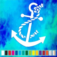 ANCHOR cut vinyl decal #2 car truck window sticker Refuse to Sink Boat Anchor