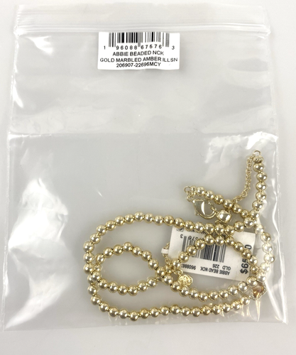 Nuevo Collar KENDRA SCOTT Chapado en Oro Abbie Cuentas Hilo Mármol Ámbar $65 - Imagen 2 de 8
