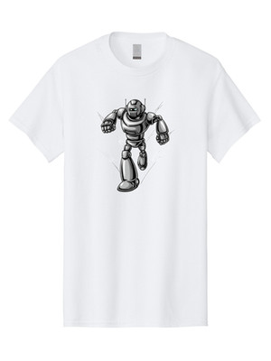 Robot-7 Mens Graphic Tee, 100% Cotton, Casual Summer Wear