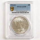 1934-D Key Date Peace Dollar $1 AU58 PCGS *Nice Eye Appealing Coin 31641