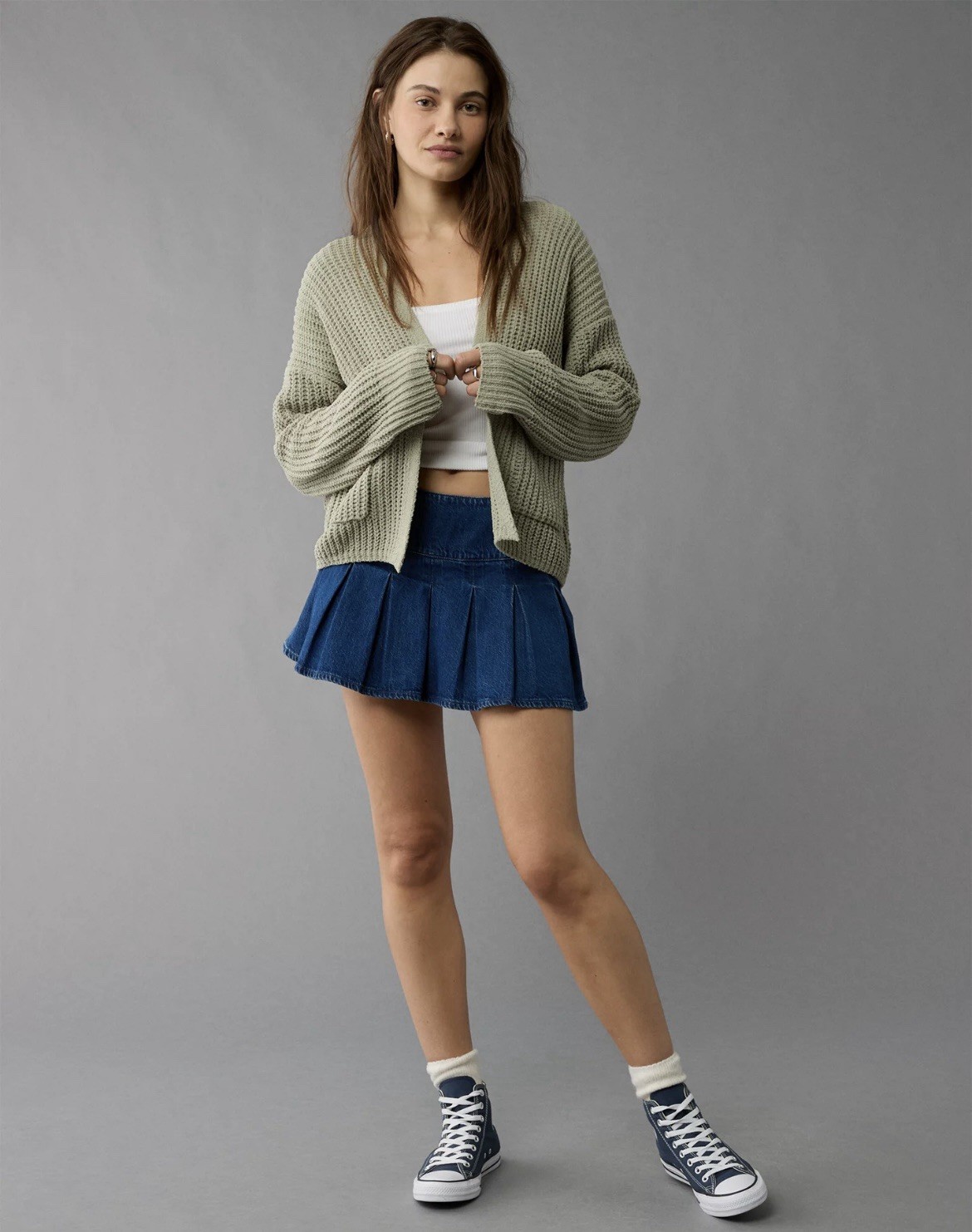 Women’s Sage Green Cardigan, Size S