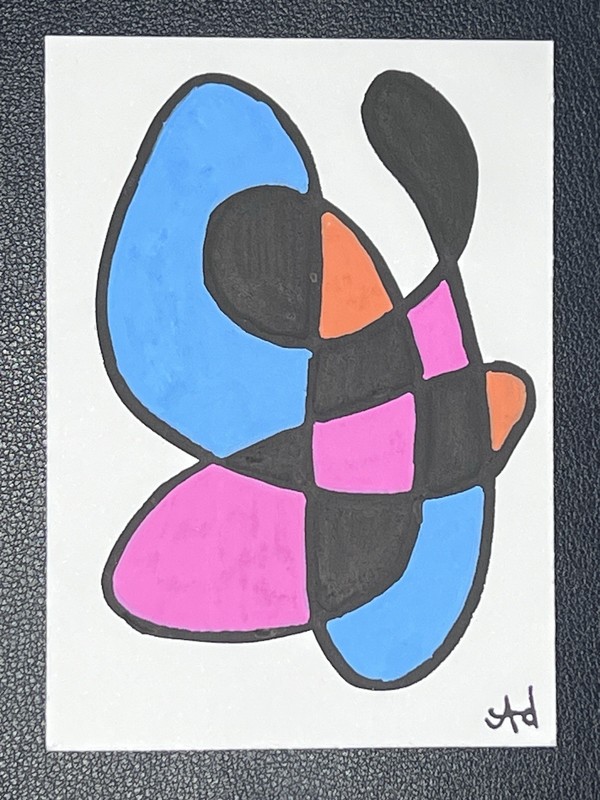ACEO Art Card Original Acrylic Abstract 2.5in x 3.5in foreverlovedlex Dance Floo