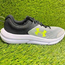 Under Armour Charged Assert 10 Boys Size 7Y Gray Athletic Running Shoes Sneakers