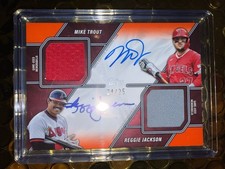 2026 Topps Series 1 Dual Autograph Relics Mike Trout/Reggie Jackson /25 MLMDA-TJ