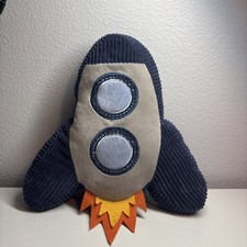 Lambs  Ivy Milky Way Rocket Ship Nursery Throw Pillow