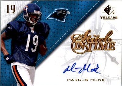 2009 SP Threads Stitch in Time Autographs #SITMM Marcus Monk Auto - FB