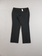 Ann Taylor Women Dress Pant 12P Black Straight Leg High Waist Career Business