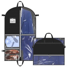 Garment Bag with Compartments, Suit Bag, 110 60cm Multi Pockets Foldable Dress...