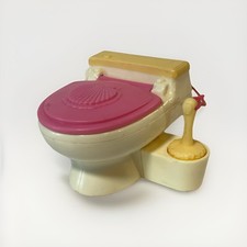 Fisher Price 2005 Loving Family Bathroom Basic Decor TOILET Dollhouse J7491