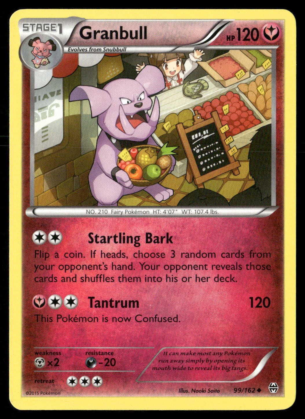 Granbull 99/162 Uncommon BREAKthrough Pokemon Lightly Played