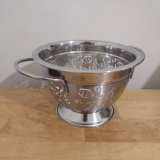 Stainless Steel Strawberry Colander Kitchen Strainer Fruit 6.75"