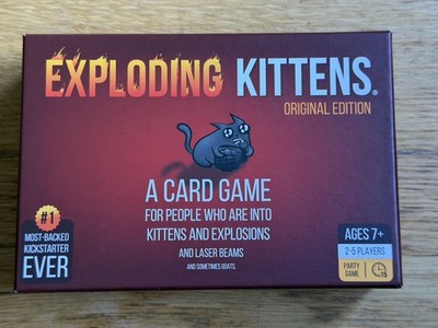 Exploding Kittens Kartenspiel geöffnet, nie benutzt