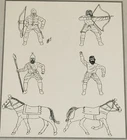 Hat Persian Light Cavalry Figures  1  Sprue   4 Mounted Figures   8077