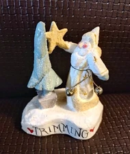 HOUSE OF HATTEN Denise Calla "TRIMMING"  Cute Christmas Figurine- Santa w/ Tree