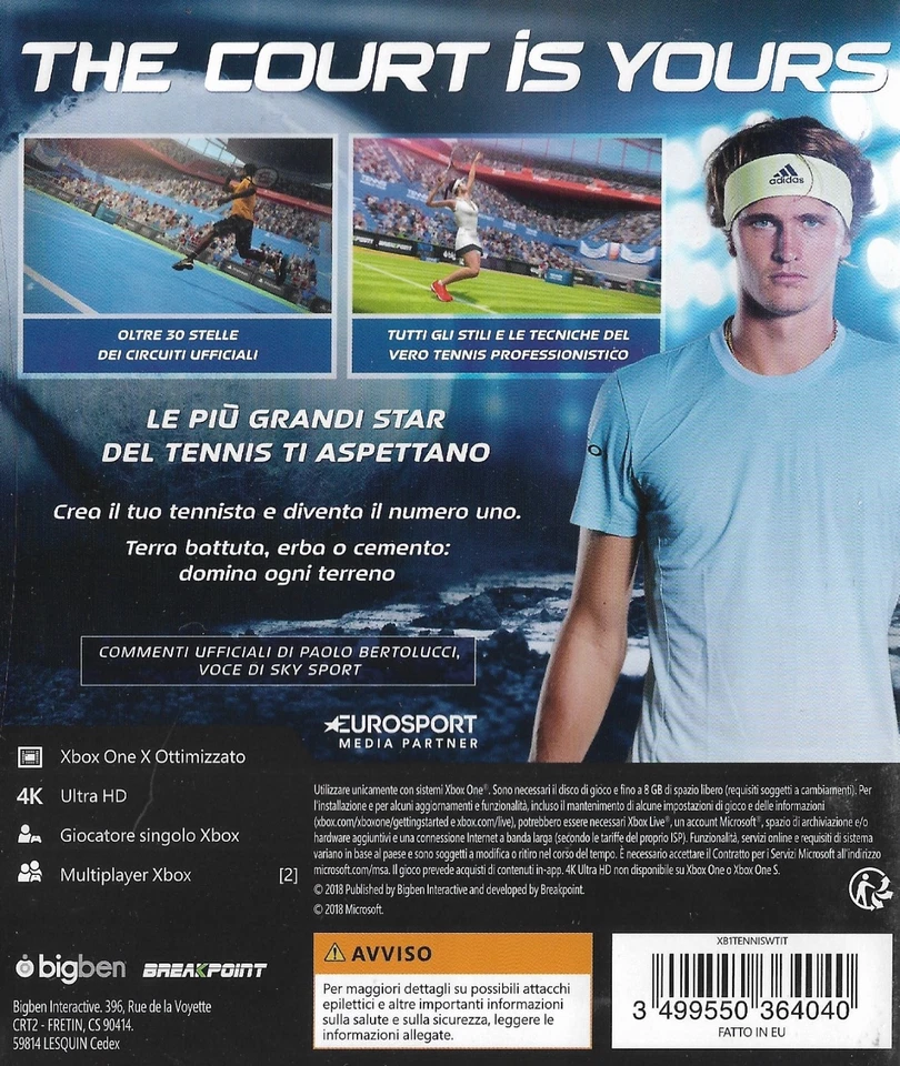 TENNIS: WORLD TOUR (NUOVO) - Immagine 2 di 2