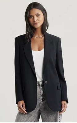 Open Edit The Curator Relaxed Blazer Black Size M Womens NWT Nordstrom