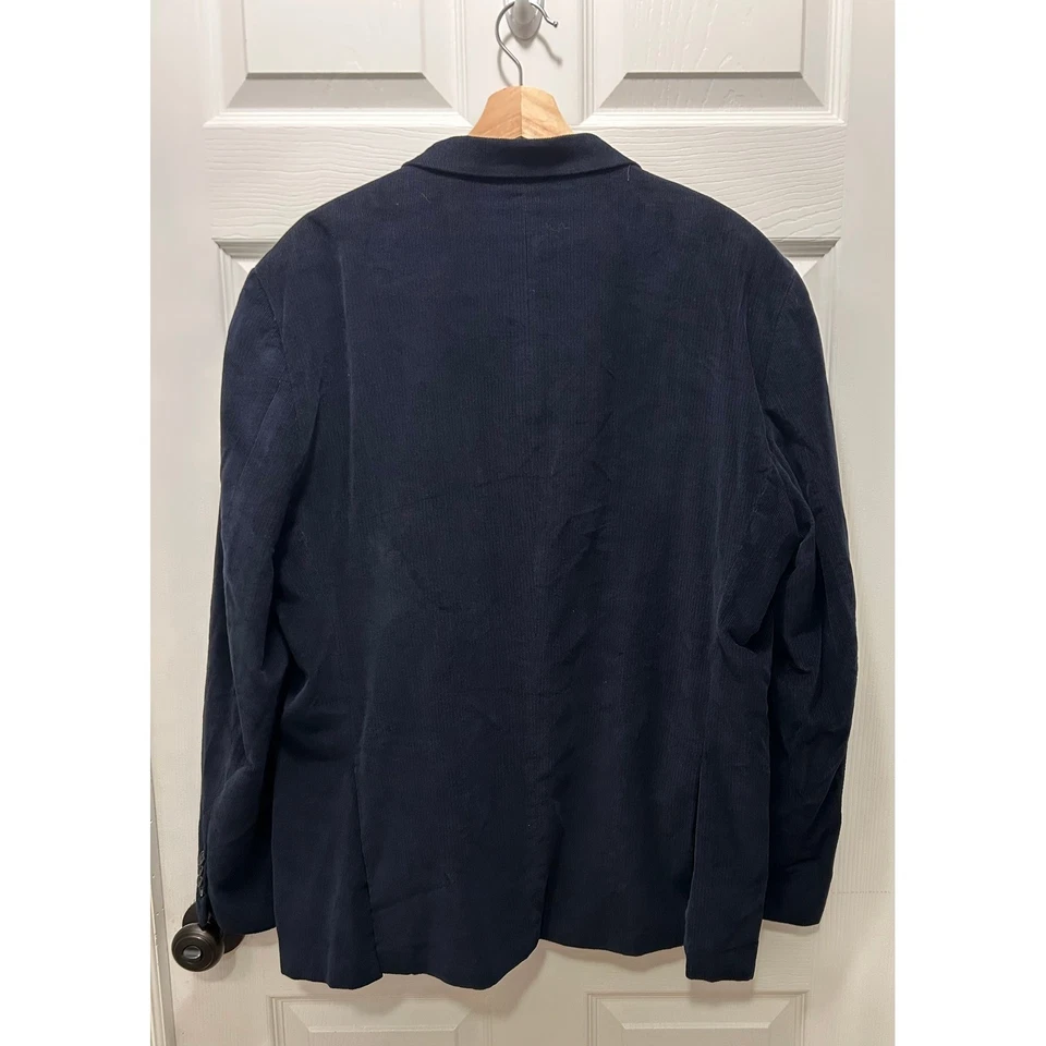 Blazer chaqueta de dos botones Kenneth Cole 48R azul marino de pana sin listar para hombre Foto 2 de 4