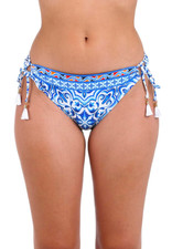 La Blanca Women's Island Goddess Side Tie Hipster Bikini Bottom Blue Size 10