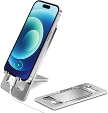 Aluminum Phone Stand for Desk, Adjustable Desk Phone Stand for iPhone Samsung Ki
