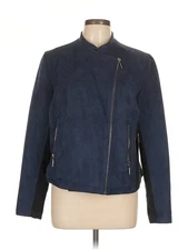 H By Halston Women Blue Jacket L