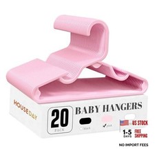 Plastic Baby Hangers for Closet Durable Plastic Kids Hangers for 20 Pack Pink