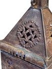 Vintage 15” Moroccan Candle Lantern Brown With Blue Decorative — photo 7