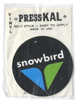 Snowbird - Vintage Ski Sticker - Utah - Press Kal Unopened Package - Skiing