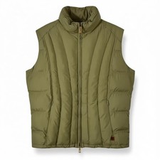 Woolrich Puffer Vest Womens Quilted Insulated Zip Front Olive Green Size Large
