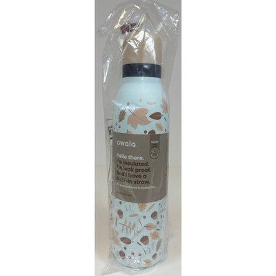 OWALA 24oz FreeSip Twist Water Bottle Fall Flutter ''Leafy'' Stainless NEW