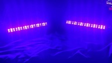 2x UV LED Blacklight Bars 90-240V Stage DJ Lights Tested