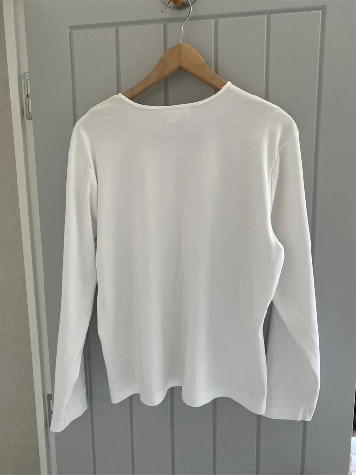 TALBOTS Size 18-20 WARM Jersey Top Jumper T-Shirt Long Sleeves Pink Hearts - Image 3 of 4