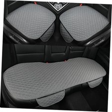 Linen Car Seat Covers,Bottom 2 Front Seat Covers 1 Rear Bench Seat Cover Gray