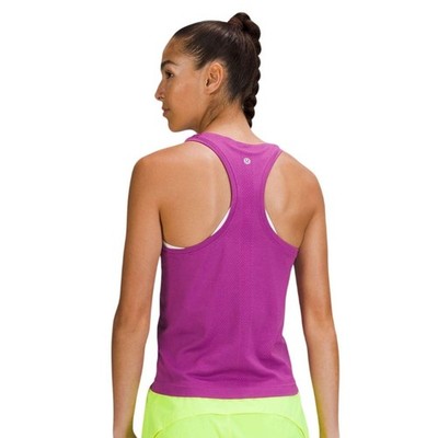 Lululemon Swiftly Racerback Tank Race Length Purple Vivid Plum Women's 10
