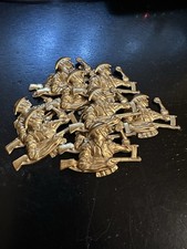 Lot Of 10 Vintage Soldiers Brass Stamped Findings