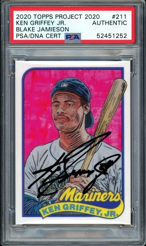 Ken Griffey Jr. Auto Topps Project 2020 Blake Jamieson Card 211 24 #1/1 PSA/DNA
